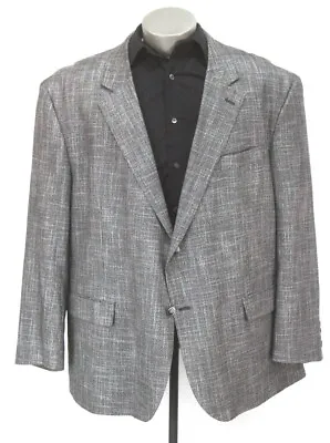 Mens Gray OAK HILL Blazer Jacket Sport Suit Coat Soft Two Button 3XL 54 56 R • $69.99