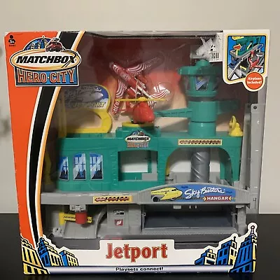 BRAND NEW Matchbox Hero City Jetport Playset With Helicopter & Metro Jet 2003 • $23.99