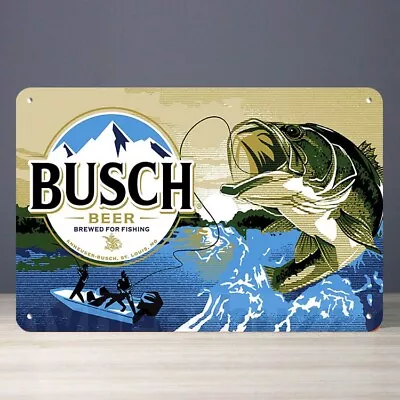 Busch Beer  Metal Sign Mancave Bar Pub Wall Decor Busch Beer Sign NIB • $13.99