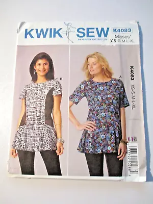 KWIK SEW SEWING PATTERN K4083 ~ MISSES TOPS - Size XS - XL - UNCUT • $12.50