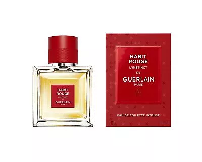 Habit Rouge L'instant De Guerlain 1.7 Oz EDT Intense Spray 50 Ml NIB • $50.75