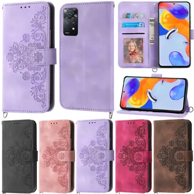 Flowers Wallet Flip Cover Case For Xiaomi Redmi 13C 12C A2 Note 12 11 10S 13 Pro • $19.79