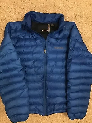 Marmot 700 Down Fill Mens Full Zip Blue Puffer Jacket Size XL Extra Large • $79.99