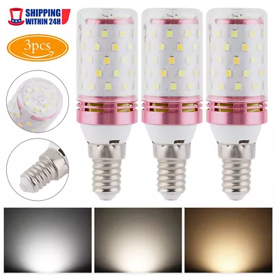 3pcs Dimmable E14 LED Corn Bulb Lamp 2835 60-SMD Daylight Home Candle Light Bulb • $12.98