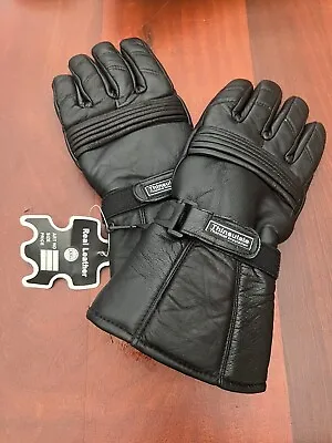 Mens Winter  Genuine Leather Motorcycle Motorbike Thermal Thinsulate Gloves • £6