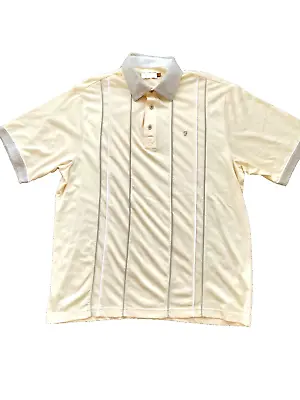 FARAH Mens Polo Shirt Top Short Sleeve Casual Retro Vintage Style • £12.99
