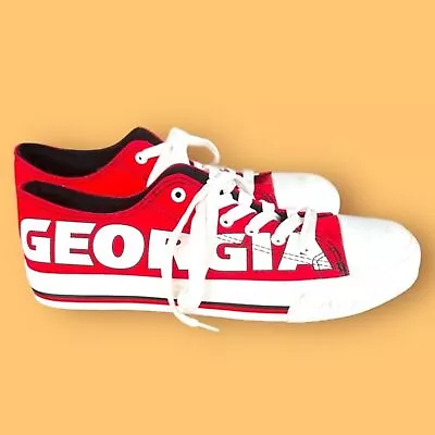 University Of Georgia Men's Low Top Canvas Shoes By Foco Size 9 GO DAWGS! • $39.95