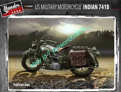 Thunder Model 1/35 TM35003 US Military Motorcycle Indian 741B 2 Sets In Box • $57.27