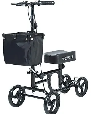 ELENKER Steerable Knee Walker Deluxe Medical Scooter - Black • $70