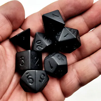 Cool Black Matte Acrylic Dice Set For D&D Dungeon Dragons Master RPG Boardgame • $10.99