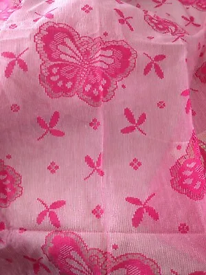 Raspberry Pink Butterfly Shower Curtain Set - Metal Grommets 72  X 72 -Lot Of 10 • $60