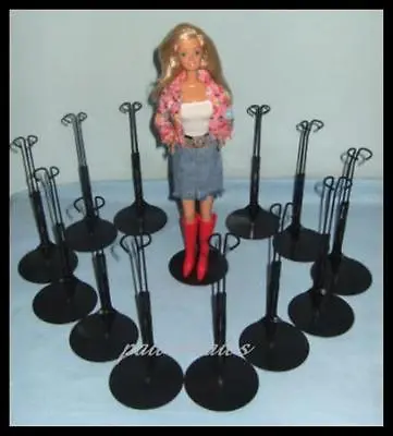 £39.91 • Buy 12 Black Kaiser #2275 BARBIE Doll Stands Fit Monster High Fashion Royalty