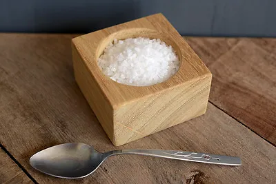 Eco-friendly Salt Or Pepper Pinch Pot Handmade From Raw Iroko Hardwood. Salt Pig • £8.99