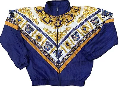 Vintage 80s Bay Resort Sports Womens Versace Vibe Track Jacket • $85