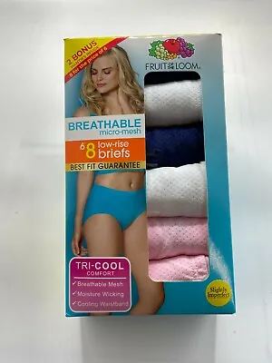 Fruit Of The Loom Women's Micro Mesh Low-rise Briefs 8 Pack • $14.26