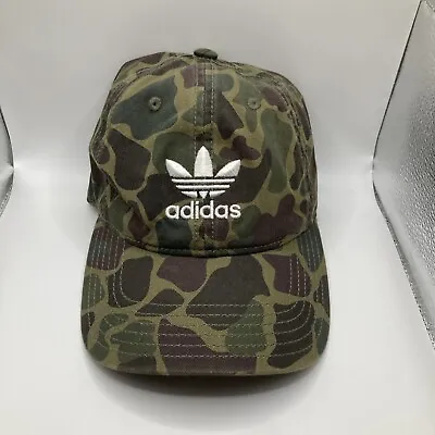 Adidas Women's Original Relaxed Olive Cargo Green Forest Camo Adjustable Fit Hat • £24.07