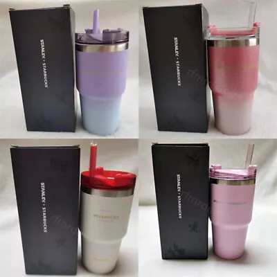 $29.59 • Buy New Starbucks Stanley Stainless Steel Vacuum Car Hold Straw Cup Tumbler Gifts