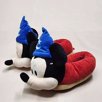 Disney Fantasia Mickey Mouse Wizard Sorcerer Slippers Kids Size 11-12 • $9.99