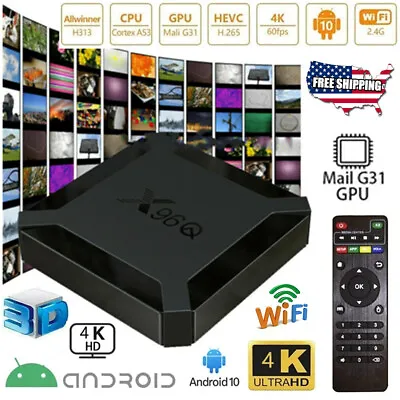 2024 Android 10.0 TV Box X96Q Quad Core HD 4K Mini Media Stream Player Dual WiFi • $28.99