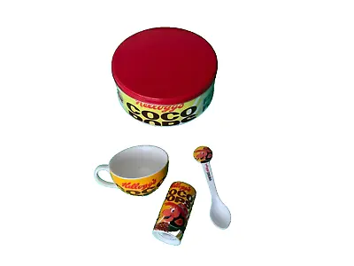 Retro Vintage Kelloggs Coco Pops Cereal Tin SpoonCup  & Pepper Pot -New Unused • £9.95