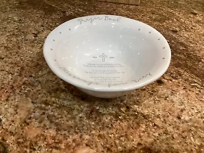 Mud Pie White Ceramic Prayer Bowl Blessings For Baby 6.25  X 2.5  • $7