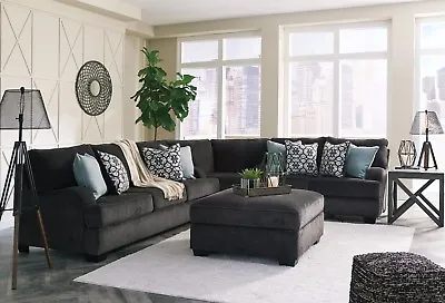 $1495 • Buy Ashley Furniture Charenton 3 Piece Sectional Charcoal Color Living Room 1410177