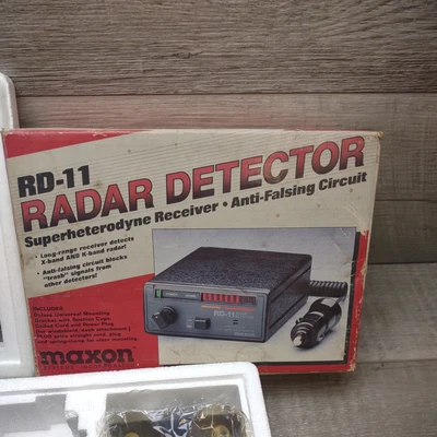 $29.99 • Buy NEW Vintage Maxon RD-1 Radar Detector Anti-Falsing Dual Superhetrodyne