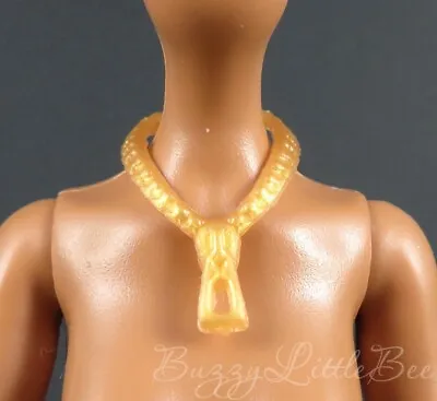Monster High Doll Clawdeen Wolf Scaremester Gold Zipper Necklace • $6.74