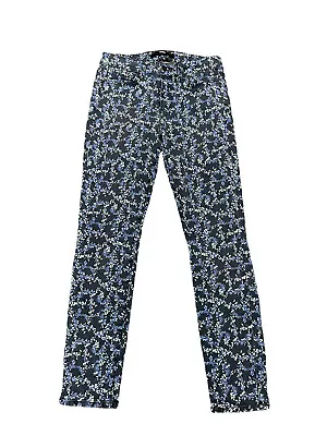 Else Navy Green Floral Skinny Ankle Denim Jeans Womens Size 27  Waist (EA28) • $16.76