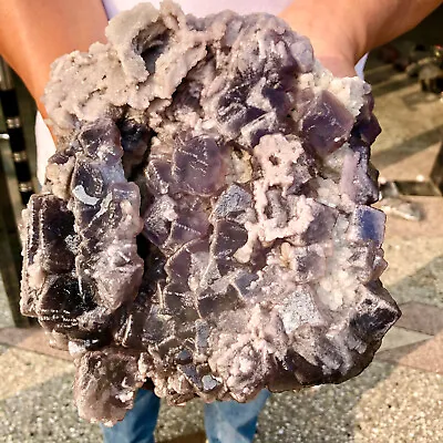 12.18lb Natural Cubic Fluorite Crystal Cluster Mineral Sample Healing • $34