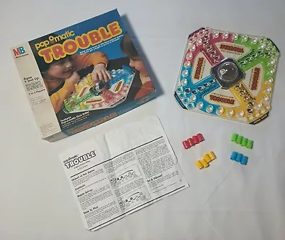VTG 1986 Milton Bradley Pop-O-Matic Trouble Board Game • $9.99