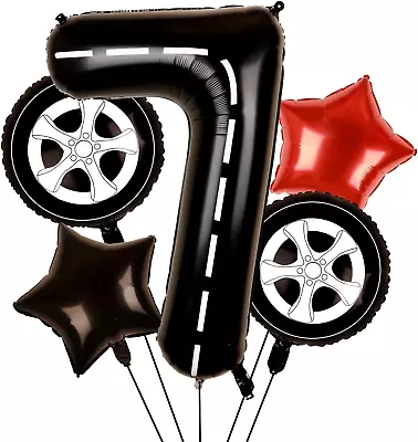 Race Car Balloons Wheel Tire Balloons 7Th Birthday Party Decorations For Boy ... • $13.99