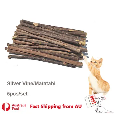 $6.99 • Buy 5x Silver Vine Sticks Cat Chew Dental Dry Matatabi Toy Kitten Clean Tooth Health