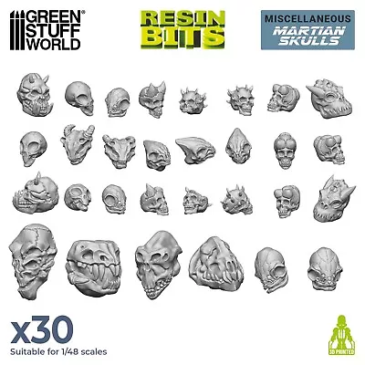 3D Printed Set - ALIEN Skulls - Basing Scatter Scenery For Miniature Bases 40K • $5.45