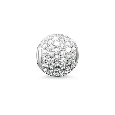 Thomas Sabo TK0024 Pave Cubic Zirconia Sterling Silver Karma Bead Charm RRP $119 • $85