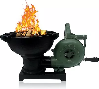 Forge Furnace With Hand Blower Pedal Type Handle Fan Blacksmith Vintage Style • $132.99