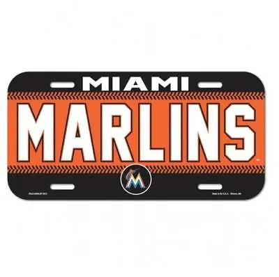 Miami Marlins Plastic License Plate New Free Shipping • $8.99