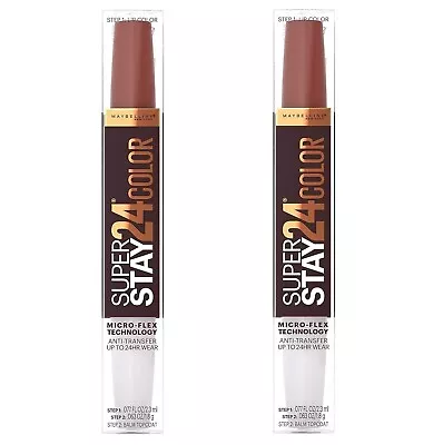 Maybelline SuperStay 24 2-Step Lip Color - 340 Mocha Moves (2-Pack) • $14.99