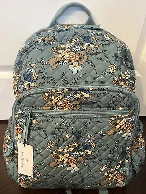 NEW Vera Bradley SUNLIT GARDEN SAGE Campus Backpack - School College Book Bag • $129.99