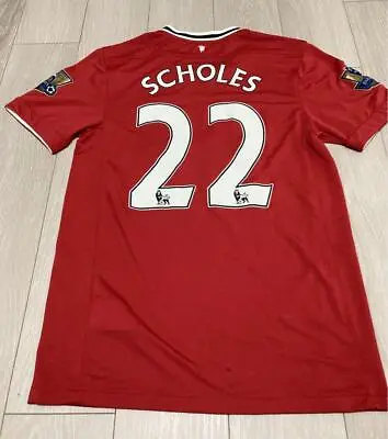 Scholes Manchester United Nike Soccer Jersey 11/12 Home Size S Official • $140