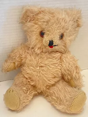 Vintage Character Novelty Co Gold Blonde Long Jointed Hair Teddy Bear • $9.99