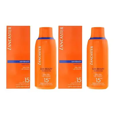 Lancaster Sun Beauty Sublime Tan Spf 15 Silky Fluid Milk 175ml X 2 • £30