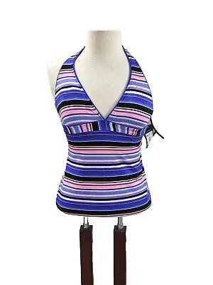 NWT Nike Tankini Swimsuit Top Halter Padded Women’s Size 6 Multicolor • $24