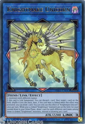 RA01-EN043 Knightmare Unicorn :: Ultra Rare 1st Edition YuGiOh Card • £0.99