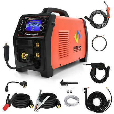 200AMP Weld Aluminum MIG Welder Gas/No-Gas Welding Machine Spool Gun TIG Torch • £579.99