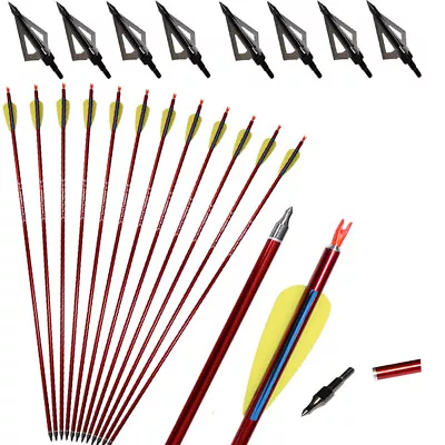$42.74 • Buy 31  Archery Hunting Aluminium Arrows For Compound Recurve Bow Shooting Target