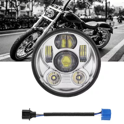 For Yamaha Virago 250 750 1100 5.75 5 3/4  Inch LED Headlight Hi-Lo Projector • $35.99