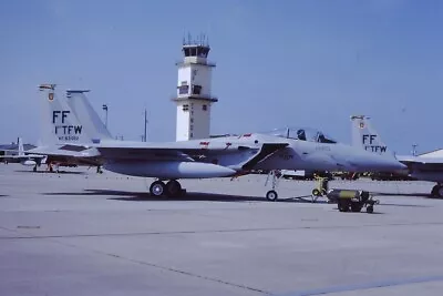 8738 Original Military Aircraft Slide F-15c Eagle 83-0022/ff 1tfw Usaf 1988 Rem • $2.50