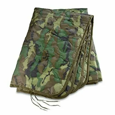 $34.95 • Buy New Military Style Wet Weather Rain Poncho Liner Woodland Camo Woobie Blanket