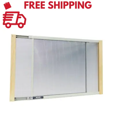 Wood Frame Adjustable Window Screen Clear Insect Mosquito Cat Window Net Mesh • $8.45